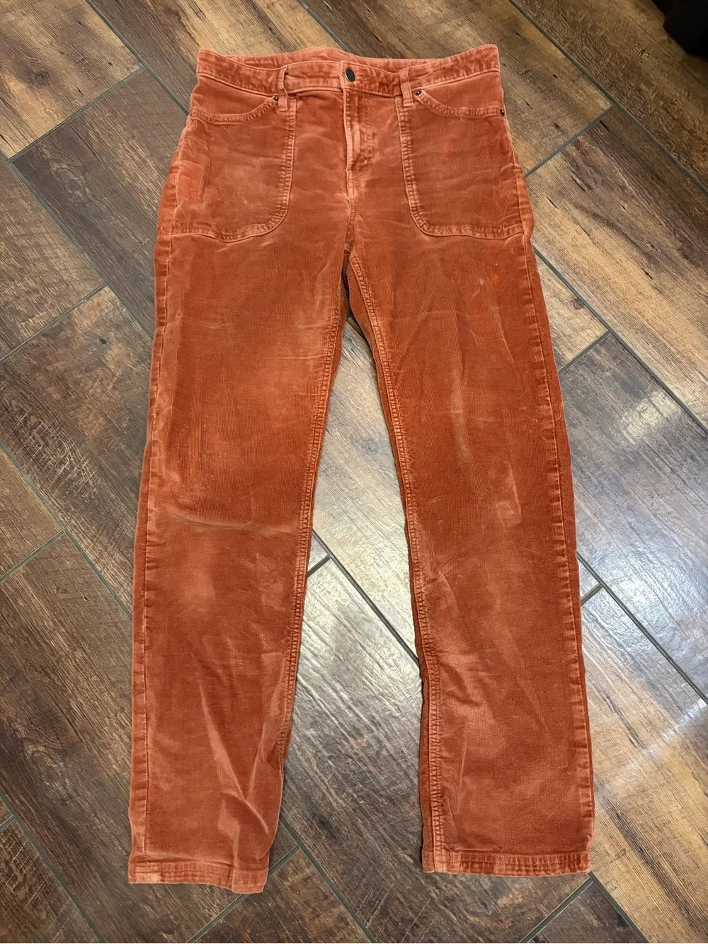 Patagonia Burnt Orange Terracota Corduroy Pants Organic Cotton Retro Vintage